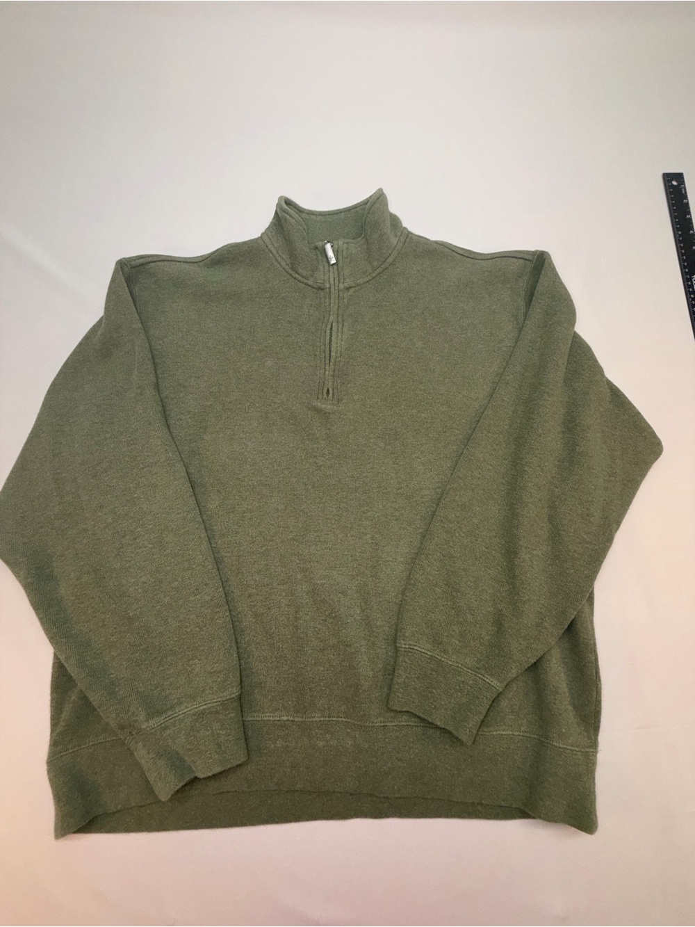 Orvis Olive Green 100% Cotton Quarter Zip Sweater Men’s Large